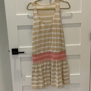 Lilly Pulitzer Beige and Pink Striped Mini Dress